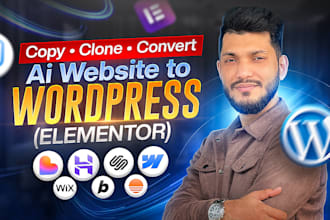 copy clone convert wix, replit, durable, hostinger ai or lovable to wordpress