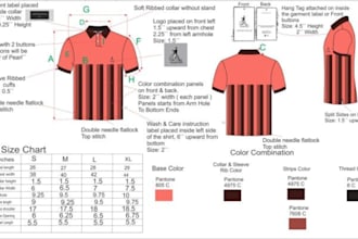 design compression wear activewear and polo shirt tech pack