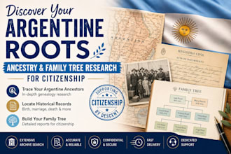 research argentina ancestry and family tree for citizenship