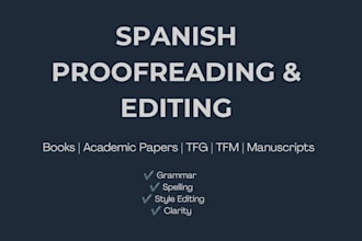 proofread and edit your spanish text