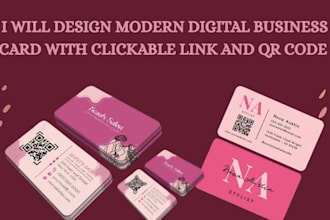 design clickable digital business card virtual business card or physical card