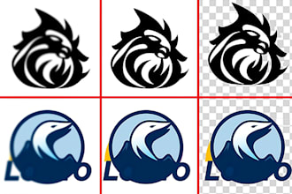 convert your logo transparent with high resolution vector