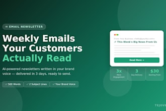 write a weekly email newsletter for your small business using ai