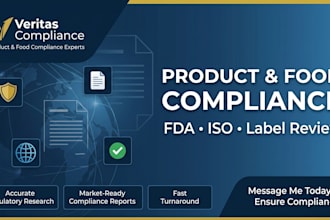 do product compliance, food compliance, fda, iso and labelling review