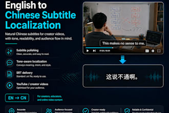 translate and localize english video subtitles into chinese