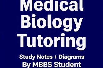 provide medical biology study help tutoring and research guidance