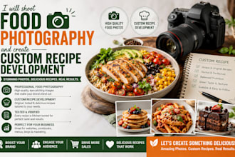 shoot food photography and create custom recipe development