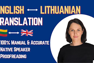 professionally translate english to lithuanian or lithuanian to english