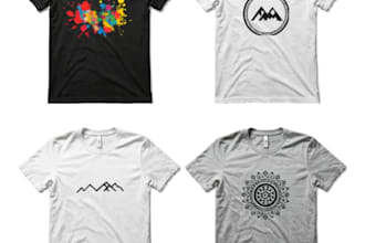 create mockup designs for clothing, packaging and posters