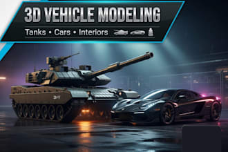 do 3d armored tank 3d car and realistic interior and exterior car modeling