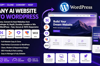 copy clone convert hostinger ai, replit, durable, lovable or wix to wordpress