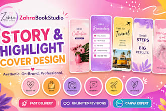 design instagram story templates and highlight covers