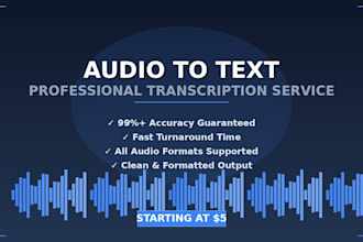 provide accurate english audio transcription for podcasts and interviews