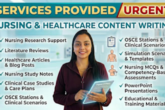 create urgent nursing study materials, simulations, and presentation