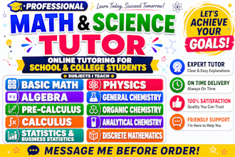 assist you in chemistry math physics and statistics