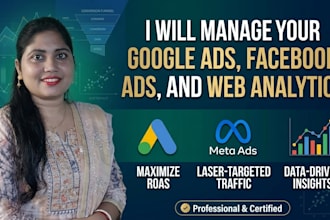 manage google ads, facebook ads and web analytics paid ad