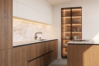 redesign your kitchen with floor plan and 3d render