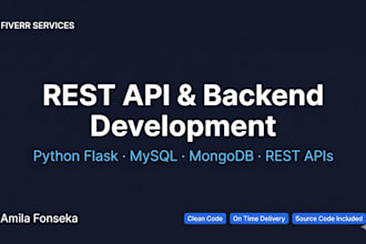 build a rest API backend with python flask and mysql