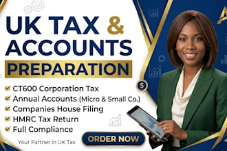 prepare UK company accounts and ct600 corporation tax