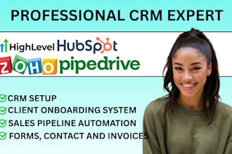 hubspot zoho automation gohighlevel pipedrive CRM setup zapier make integration