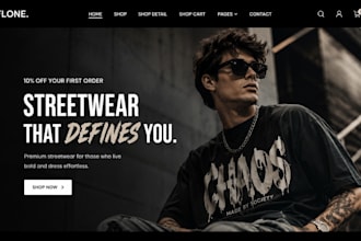 build streetwear clothing website dropshipping shopify store