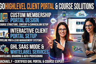 setup gohighlevel client portal membership course pipeline pro saas whitelabel