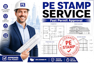 licensed enginner pe stamp california, florida washington, texas, new york, ohio