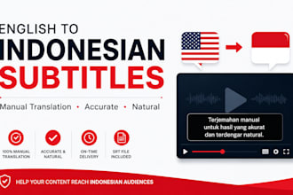 manually translate english videos to indonesian