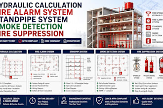 hydraulic calc fire alarm system standpipe smoke detection fire suppression