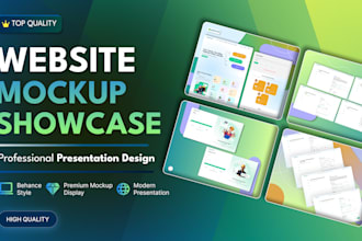 create professional mockup showcases for websites and apps