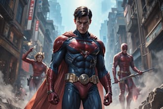draw custom superhero comic characters