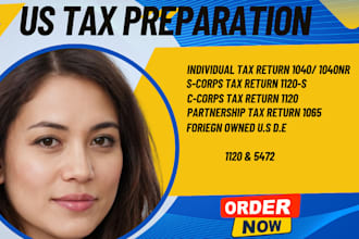 prepare and efile form US tax return for individual and business 1040 1065 1120