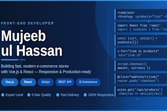 build a fast modern e commerce store with vuejs or react