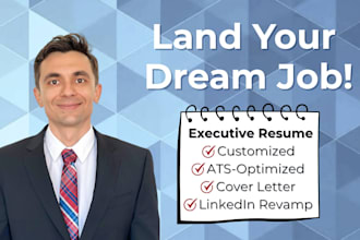 write a strategic executive resume and linkedin profile
