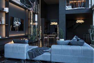 make modern 3d interior design, rendering for sitting room, bedroom, workplace