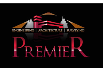 create a custom architecture and construction logo