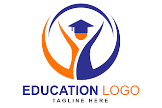 create a professional educational brand logo design