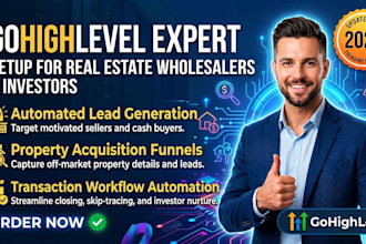 setup gohighlevel for real estate wholesalers and investors