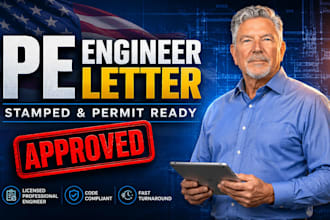 deliver licensed engineer letter, pe stamp city permit for colorado arizona utah