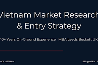 provide vietnam market research and entry strategy for your business
