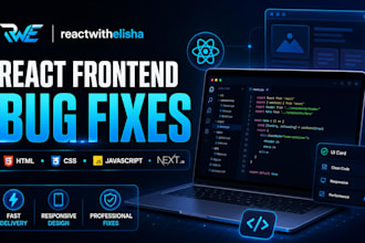 fix HTML CSS javascript and react frontend bugs