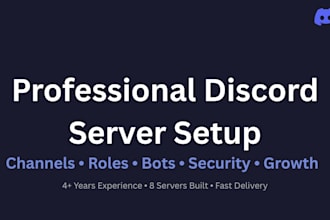 setup a professional discord server for you