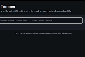 create a URL to mp4 video clipping and trimming web app
