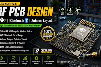 design rf pcb, wifi bluetooth circuit and antenna layout for wireless device
