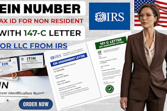 get ein number tax id for non resident with 147c letter for llc from irs