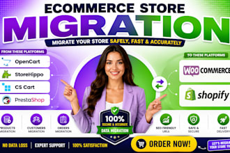 migrate opencart storehippo cs cart prestashop to woocommerce shopify store
