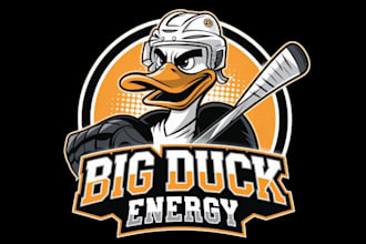 create a custom animal duck logo with modern style