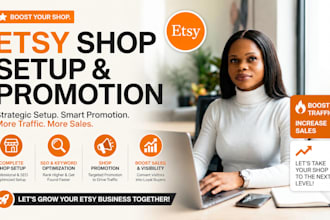 do etsy shop setup and promotion to boost etsy sales