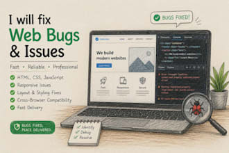 fix HTML, CSS, and javascript bugs