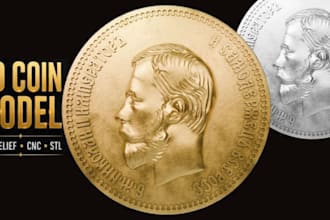 sculpt 3d coin model bas relief cnc medalion pendant stl file for 3d printing